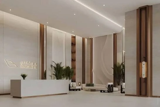 Living room interior at Binghatti Starfall