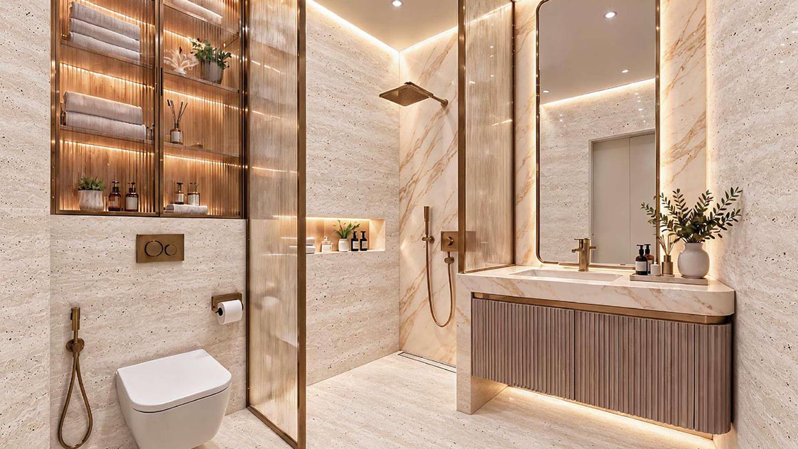Furnished apartment interior at Shahrukhz Residences